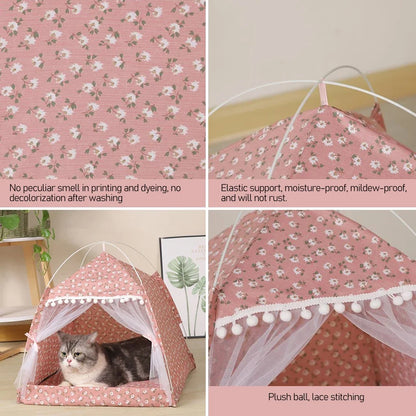Foldable Pet Tent Bed