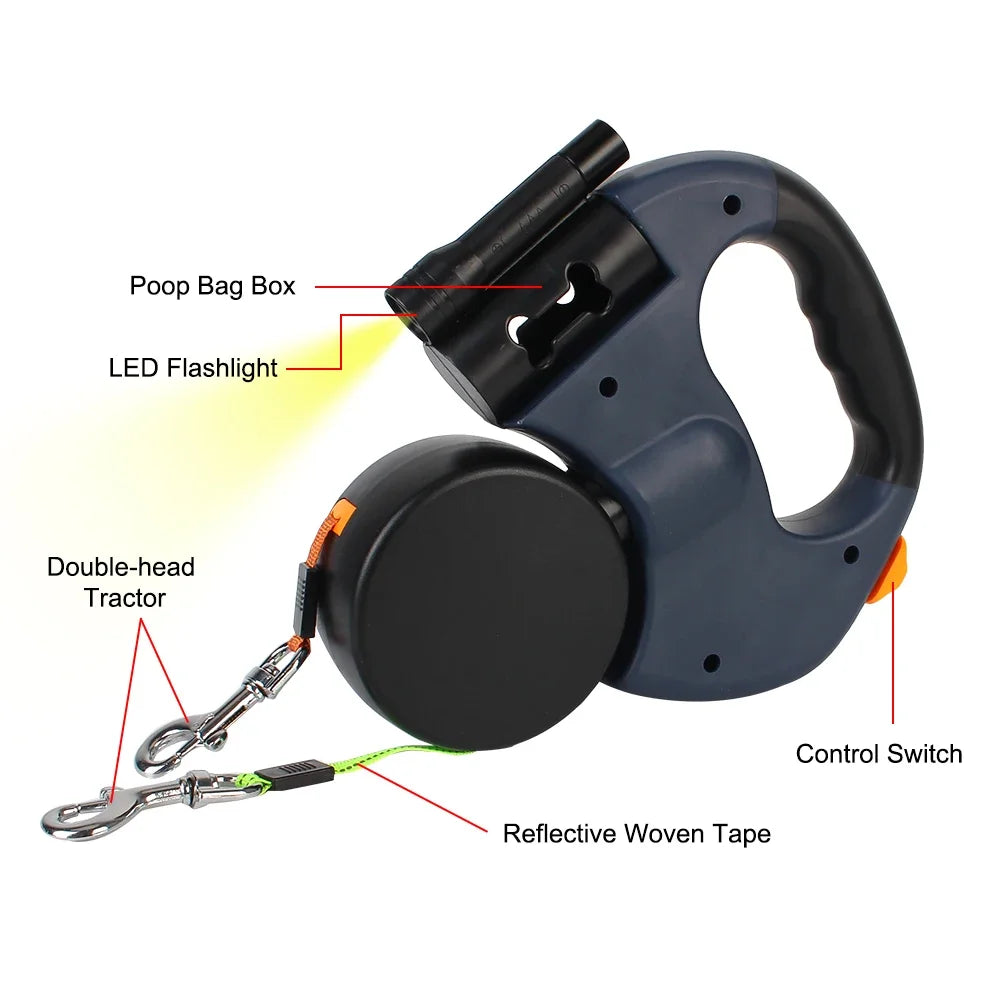 Dual Retractable Dog Leash